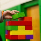 A child playing with blocks